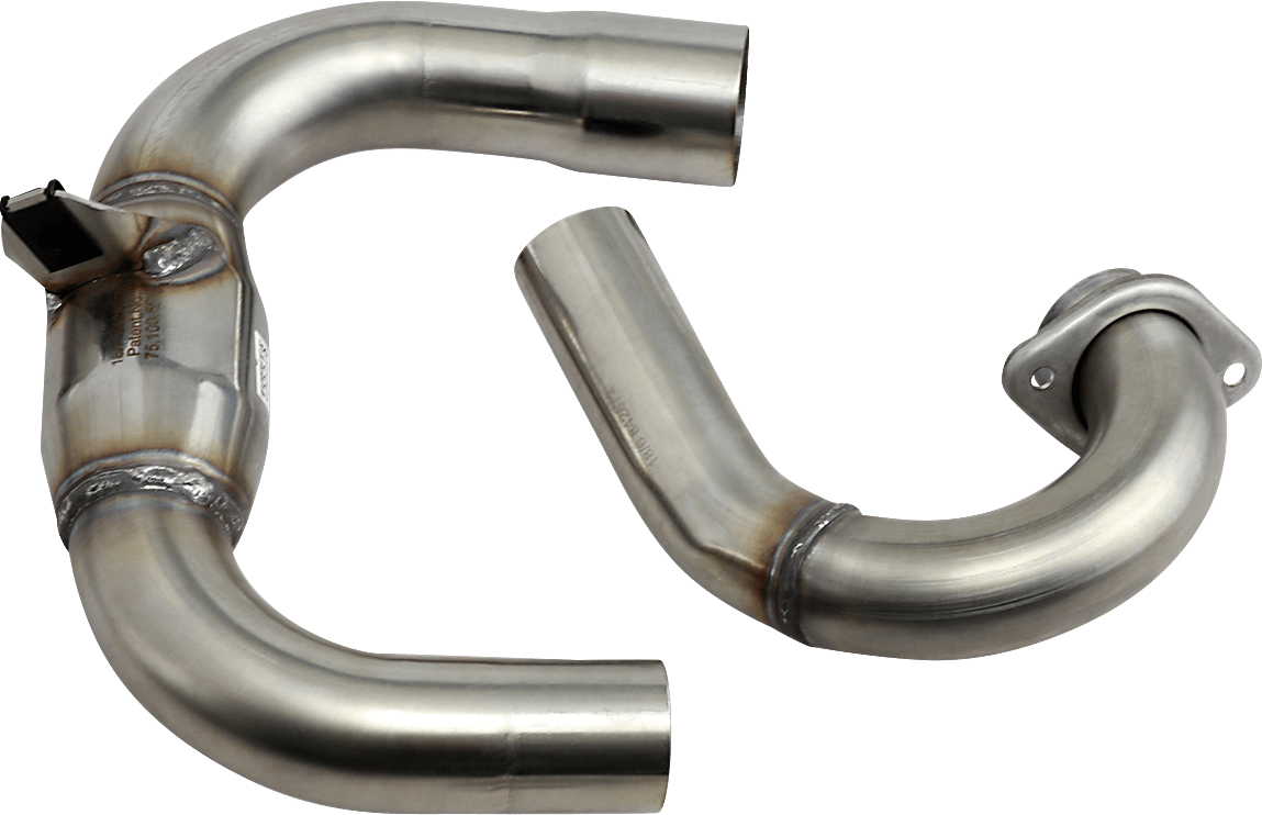 FMF - 044450 - Megabomb Head Pipe With Mid Pipe - Titanium - Yamaha 250