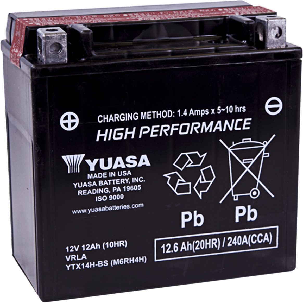 YUASA - YUAM6RH4H - High Performance Agm Maintenance-Free Battery