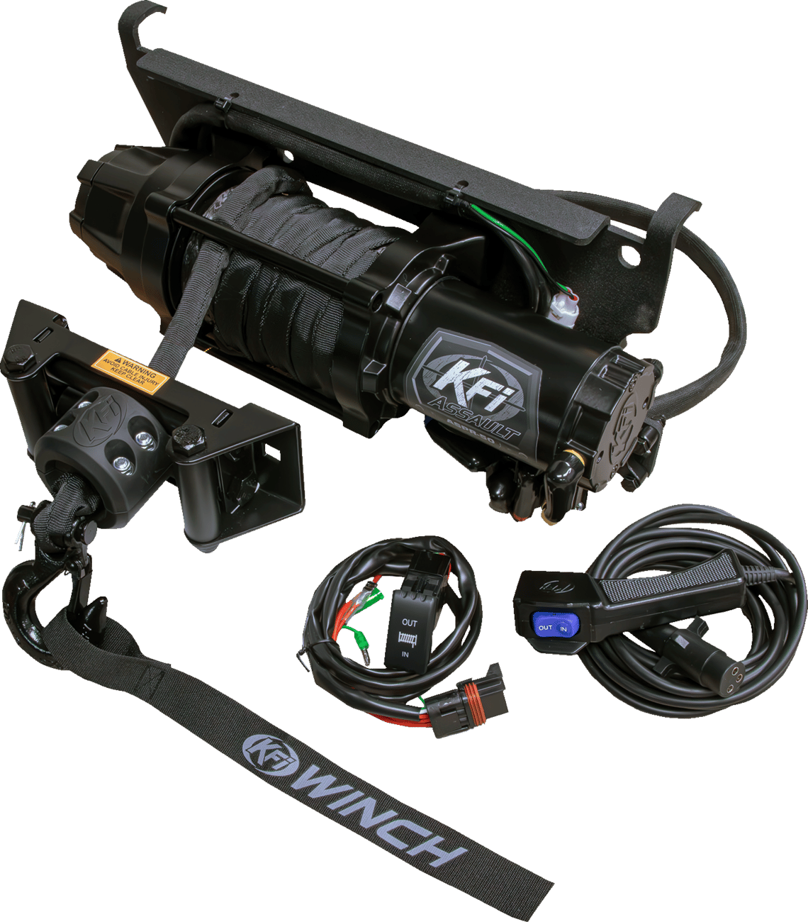 KFI PRODUCTS - ASPR50 - Plug-N-Play Synthetic Winch - 5000 Lb - Polaris Ranger