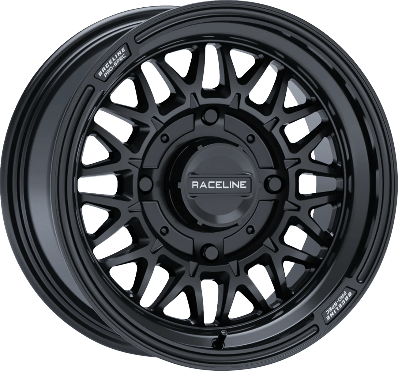 RACELINE WHEELS - A13GB57037+10 - Wheel - Omega - Front/Rear - Gloss/Black - 15X7 - 4/137 - 5+2 (+10 Mm)