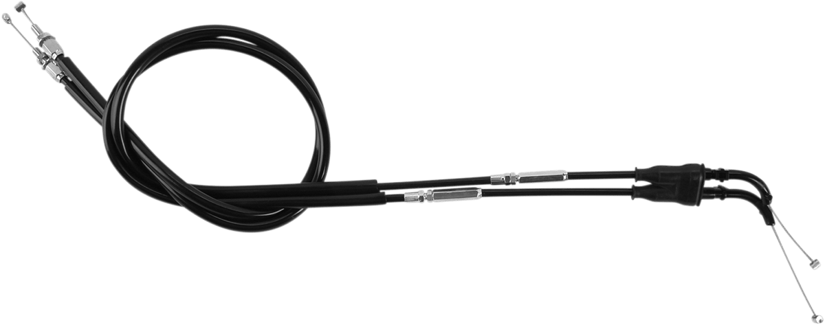 Black Vinyl Throttle Push-Pull Cable Set