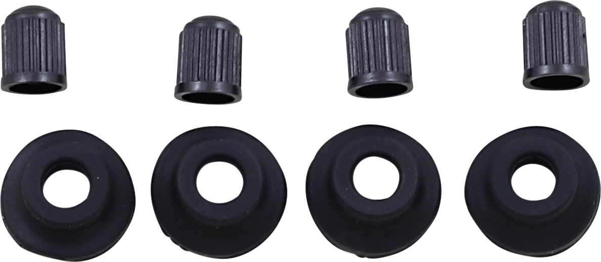 BOLT - 2007GRM - Valve Stem Grommet/Cap - Black - 4 Pack