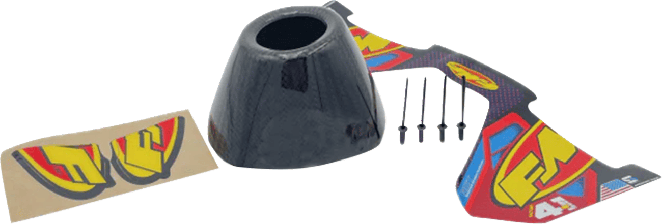 FMF - 040693 - End Cap Kit - Carbon - Rct External - Black