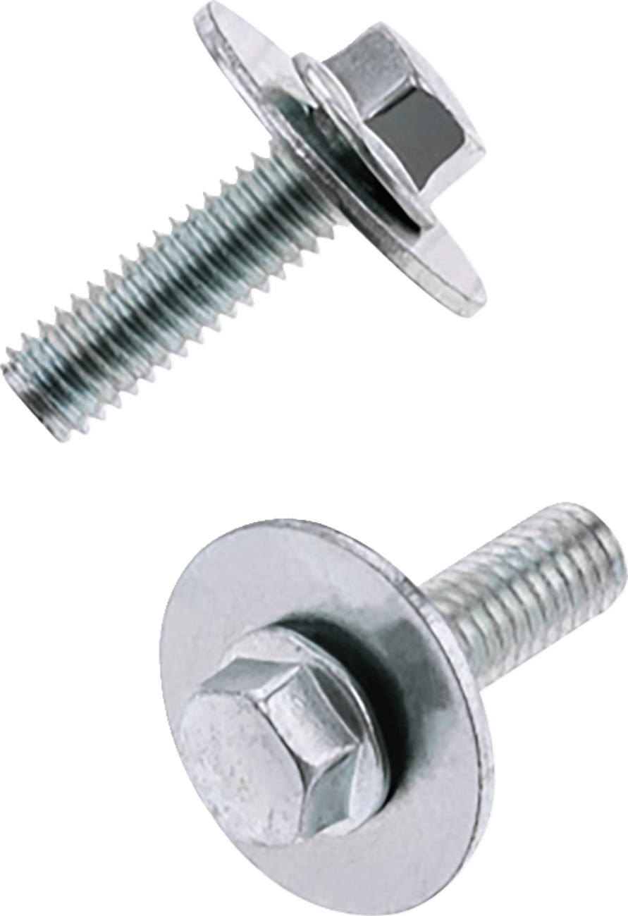 8MM Hex Head Flange Bolt 6X1.0X20MM W/16MM Washer 10/PK