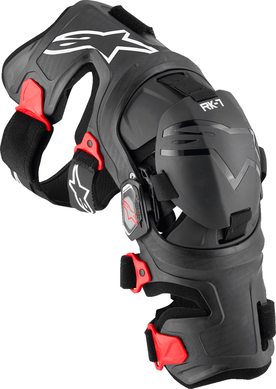 ALPINESTARS - 650082513M - Rk-7 Plasma Knee Braces - Black/Red - Medium