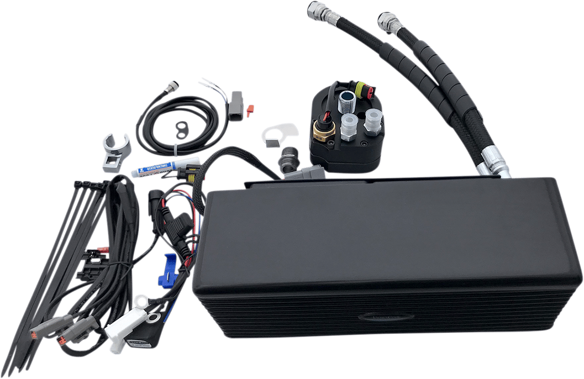 ULTRACOOL - DY1G - 3.0 Below Regulator Mount Oil Cooler With Fan Kit For Dyna