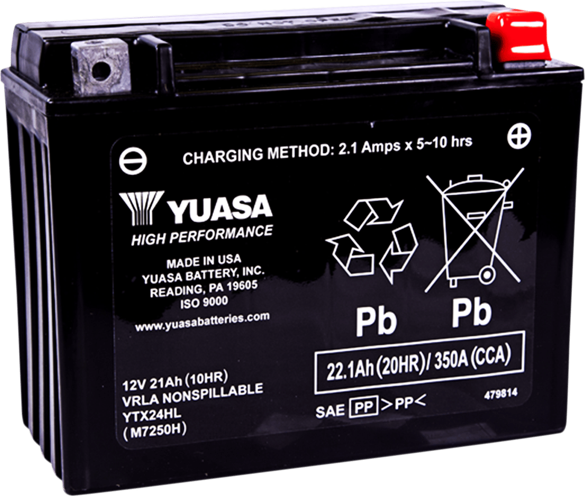 YUASA - YUAM7250H - High Performance Agm Maintenance-Free Battery