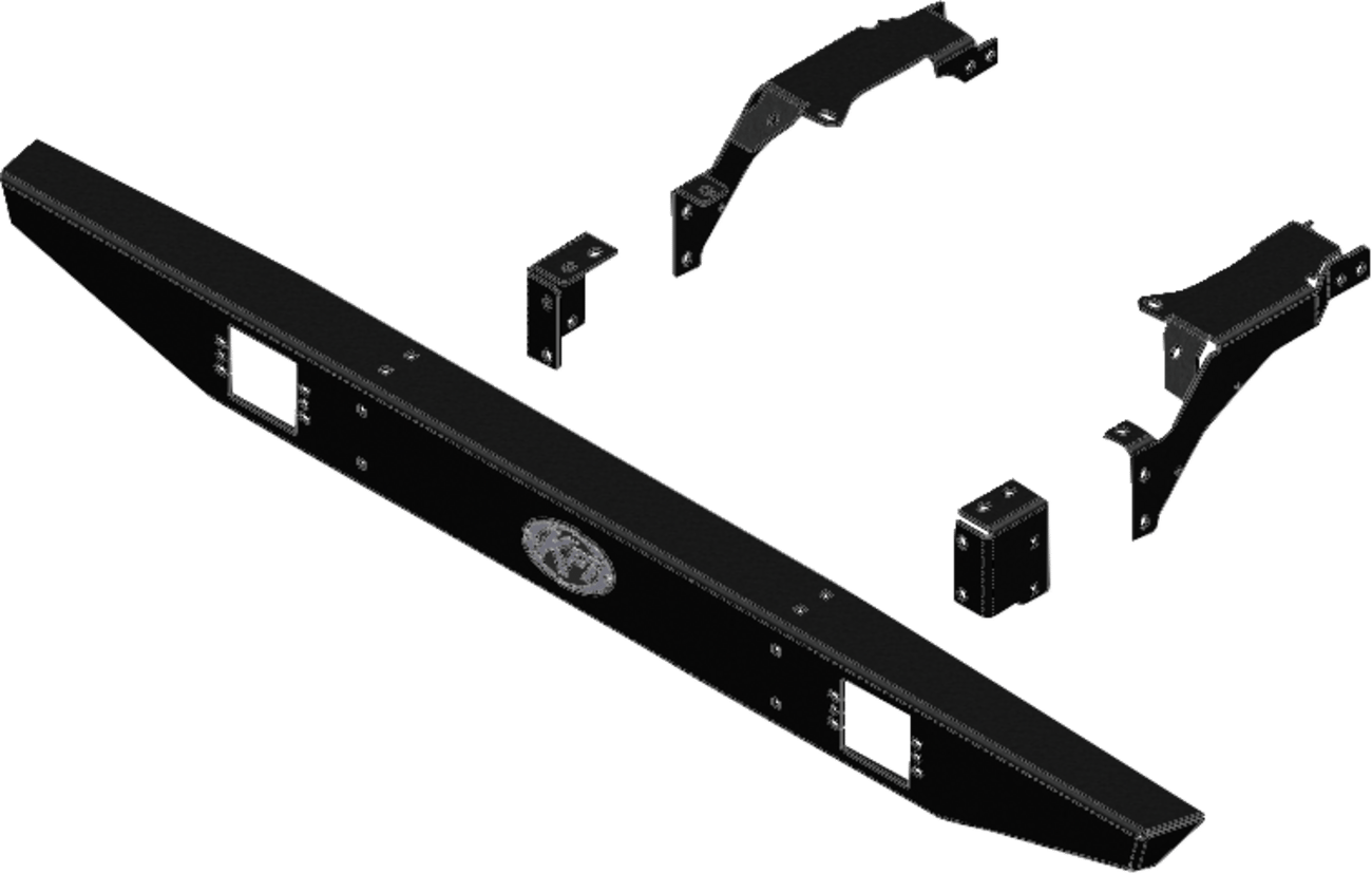 KFI PRODUCTS - 101530 - Rear Bumper - Formed - Polaris - Ranger '18-'26
