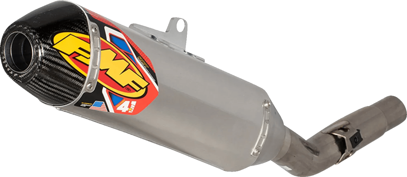 FMF - 041610 - Factory 4.1 Rct Slip-On Muffler - Natural Aluminum With Carbon Fiber End Cap - Crf250r