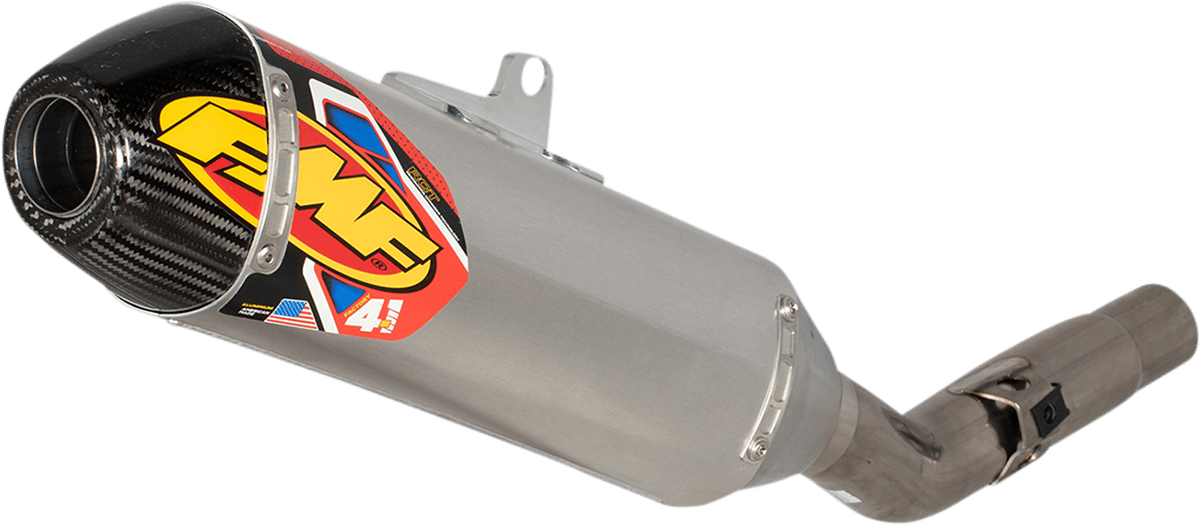 FMF - 041602 - Factory 4.1 Rct Slip-On Muffler - Stainless Steel With Carbon Fiber End Cap - Crf450r/Rx