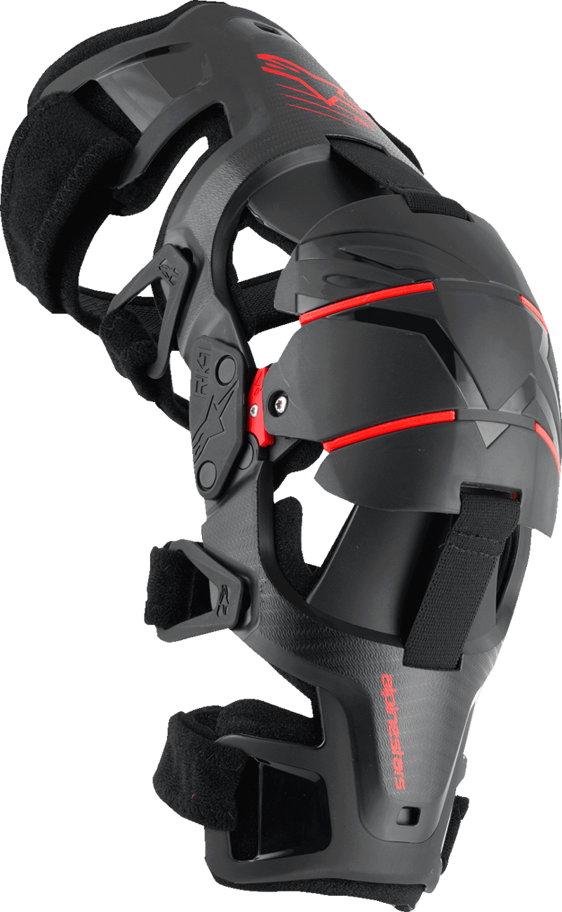 ALPINESTARS - 650172513SM - Rk-1 Plasma Knee Braces - Black/Red - S/M