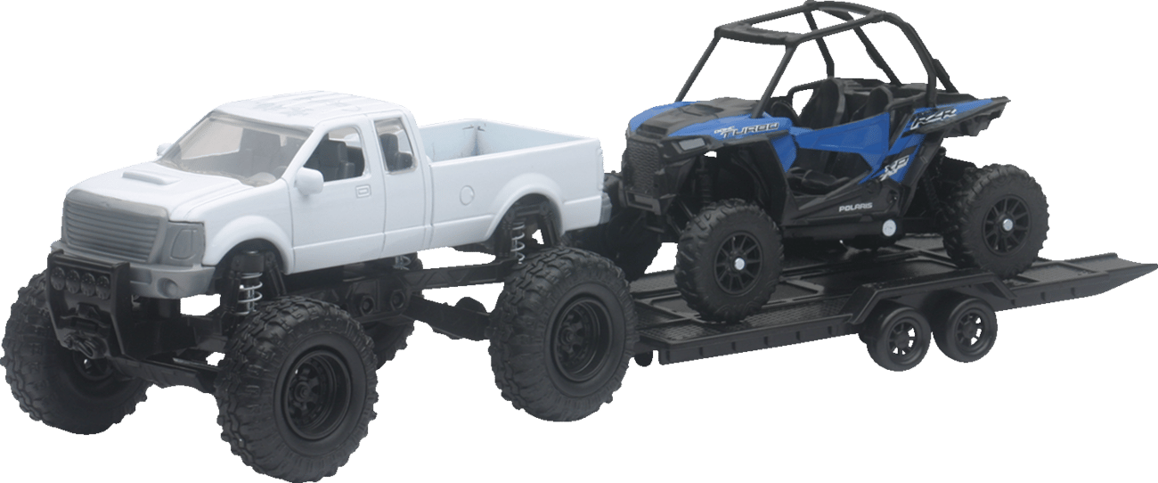 NEW RAY TOYS - 50066 - Pick Up W/ Polaris Rzr Xp1000 Eps - Black/White/Blue