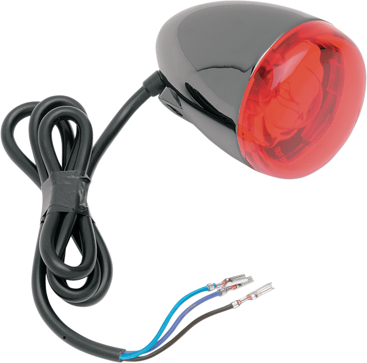 Bullet Turn Signal Black Nicke Red Lens