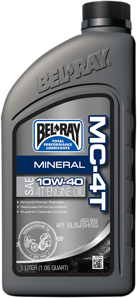 BEL-RAY - 99401BT1LA - Mc-4T Mineral Oil - 10W-40 - 1L