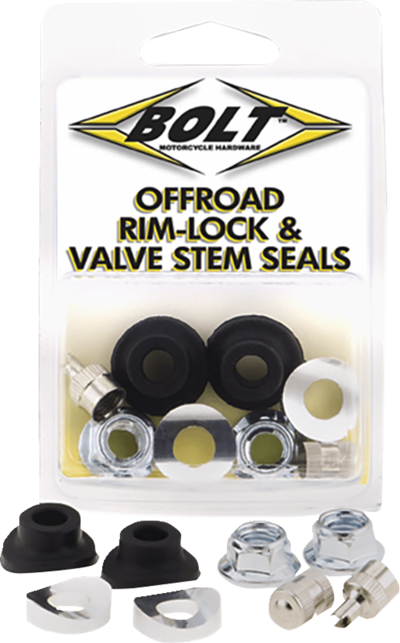 BOLT - 2007RVS - Rim Lock/Valve Stem/Seal Kit - Black/Silver