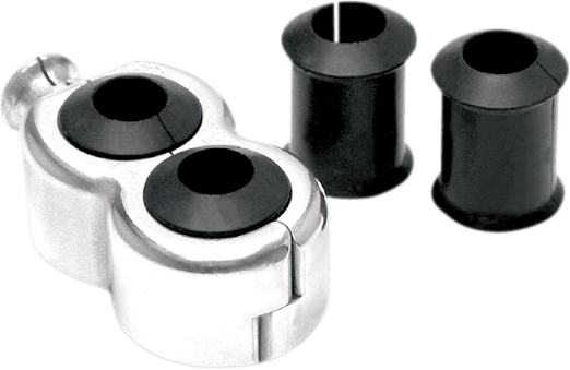 MOTION PRO - 110050 - Cable Clamp - Dual - Chrome