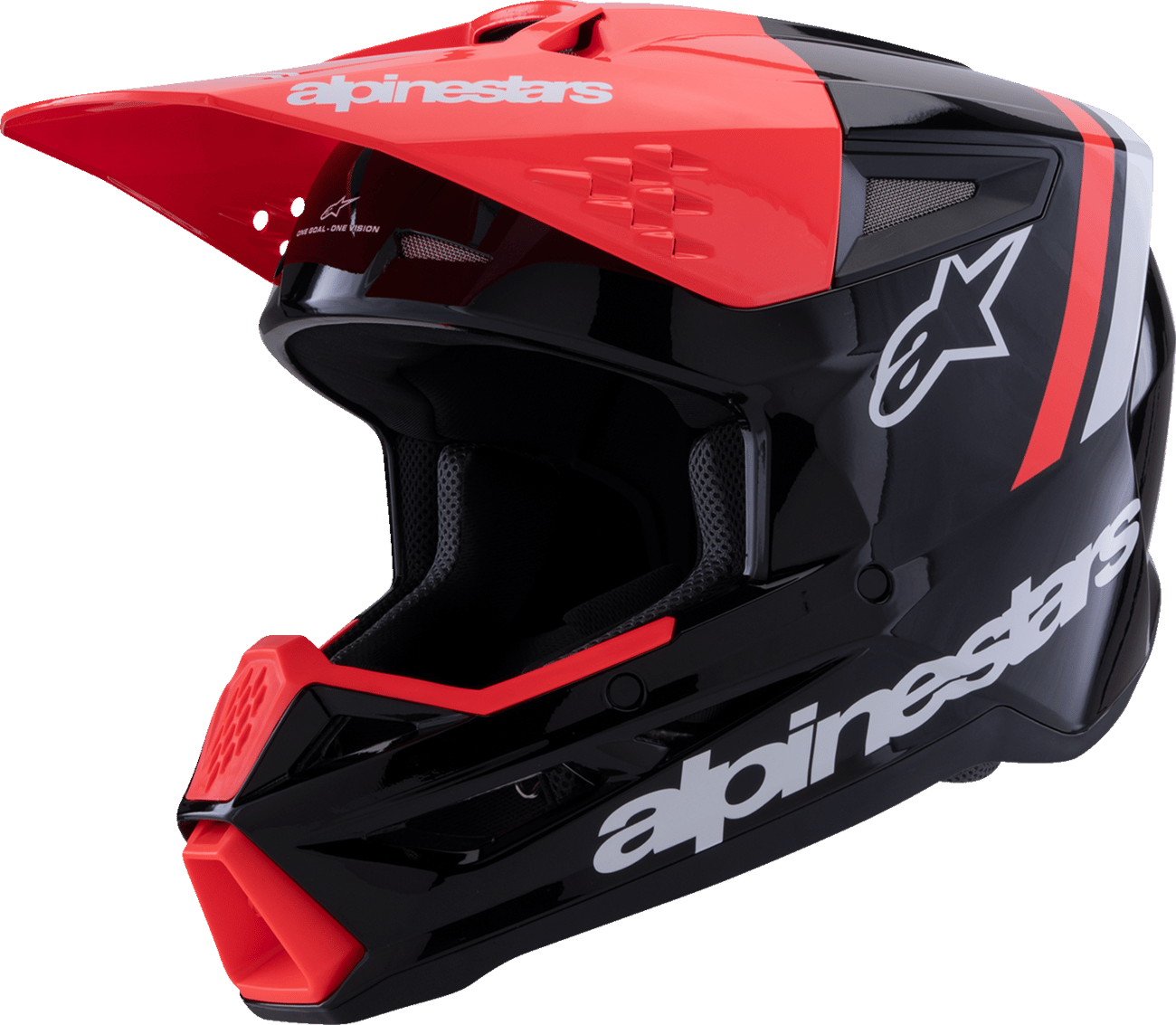 ALPINESTARS - 83008261553XL - Sm3 Helmet - Radium - Gloss Black/Red Fluo/White - Xl