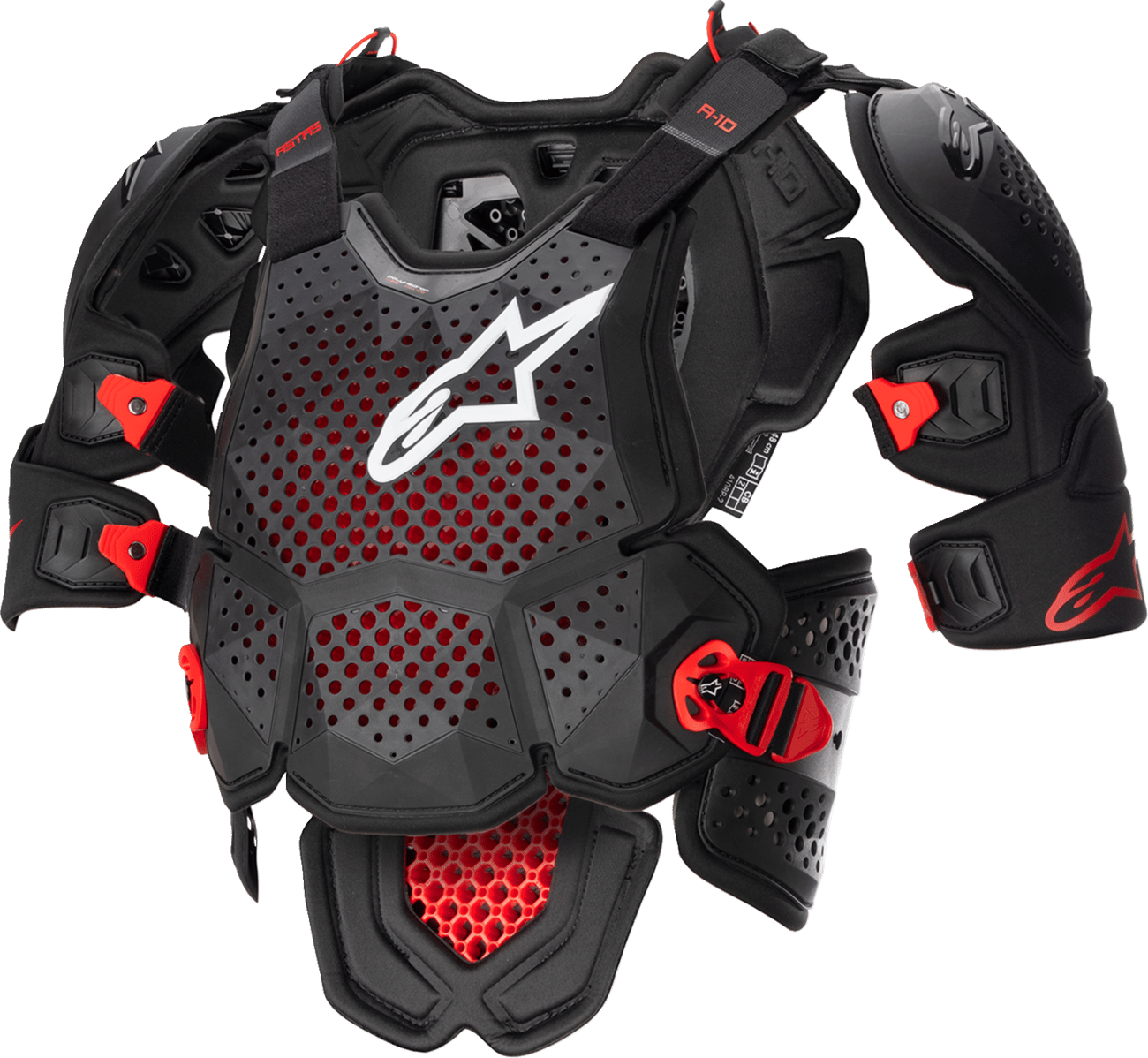 ALPINESTARS - 67005231431ML - A-10 V2 Full Roost Guard - Black/Red - M/L