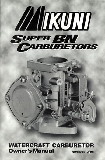 MIKUNI - FMK-BN/004 - Owners Manual For Super Bn Carburetors