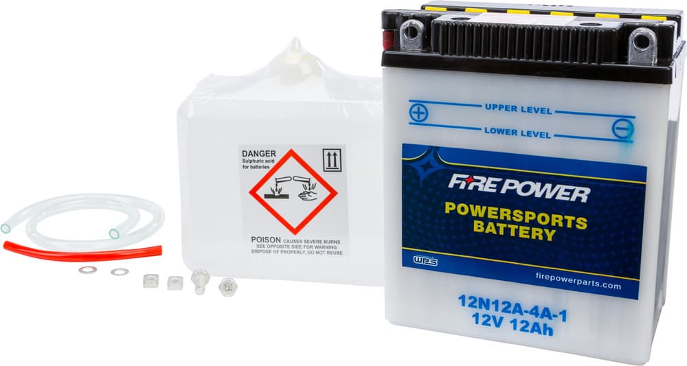 FIRE POWER - 12N12A-4A-1 - 12V Standard Battery W/Acid Pack