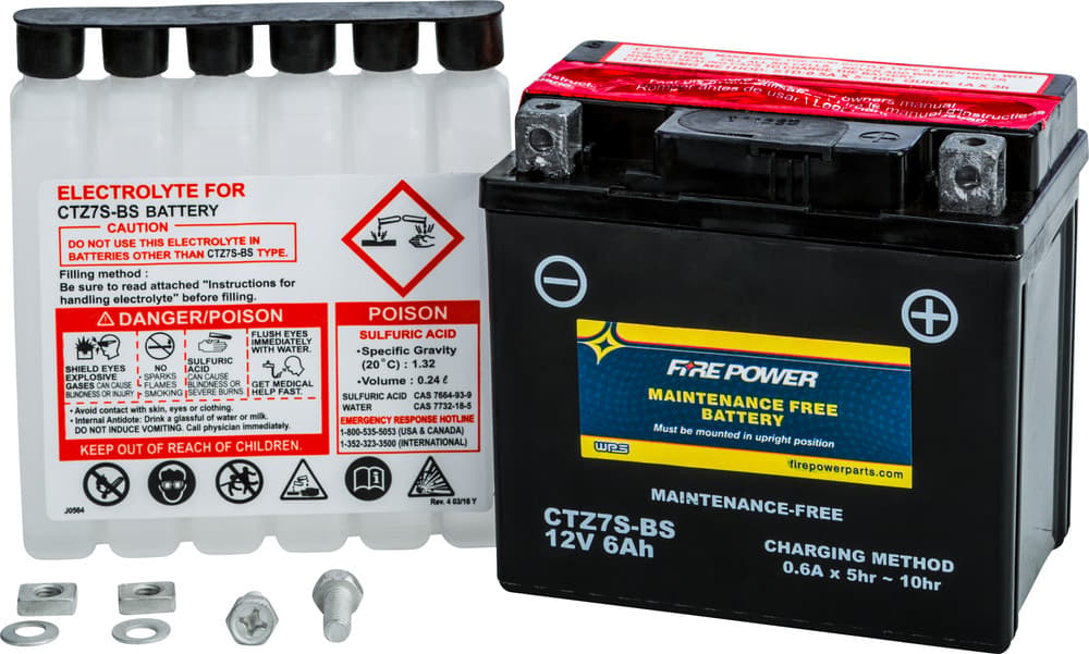 FIRE POWER - CTZ7S-BS - Maintenance Free Sealed Battery