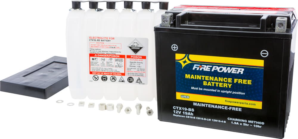 FIRE POWER - CTX19-BS - Maintenance Free Sealed Battery