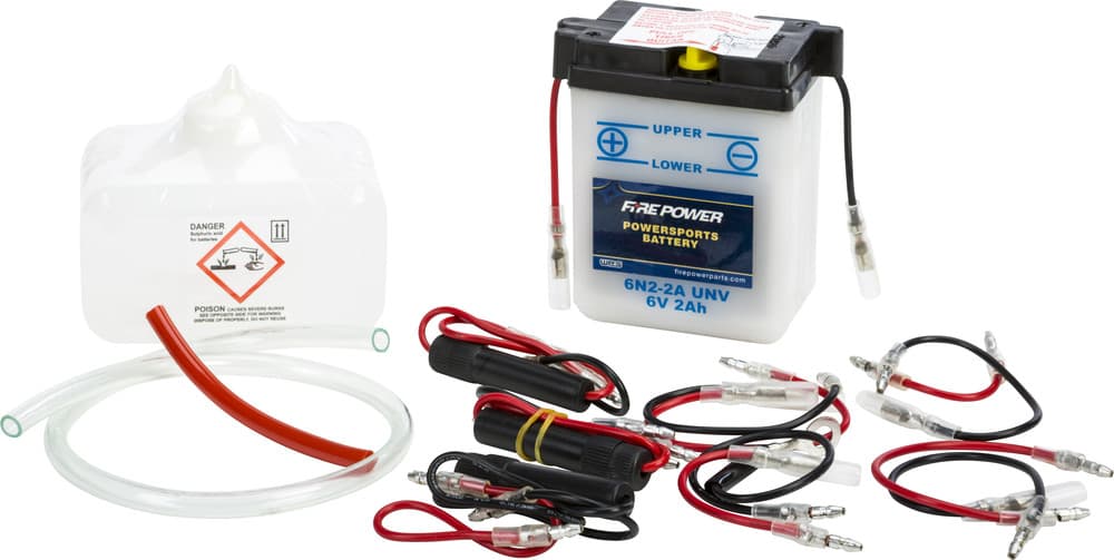 FIRE POWER - 6N2-2A/UNV - 6V Standard Battery W/Acid Pack