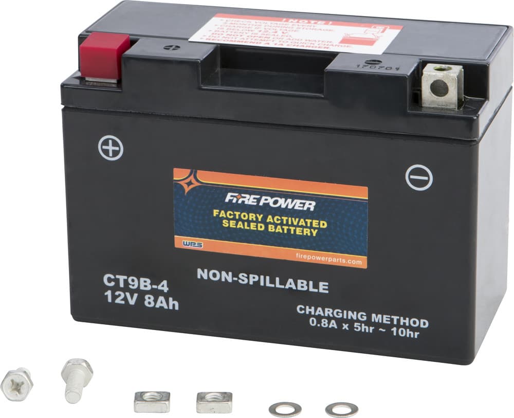 FIRE POWER - CT9B-4 - Factory Activated Sealed Battery