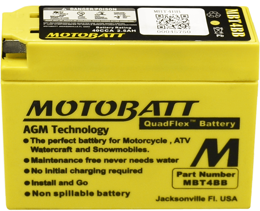 MOTOBATT - MBT4BB - Motobatt Quadflex Agm Batteries