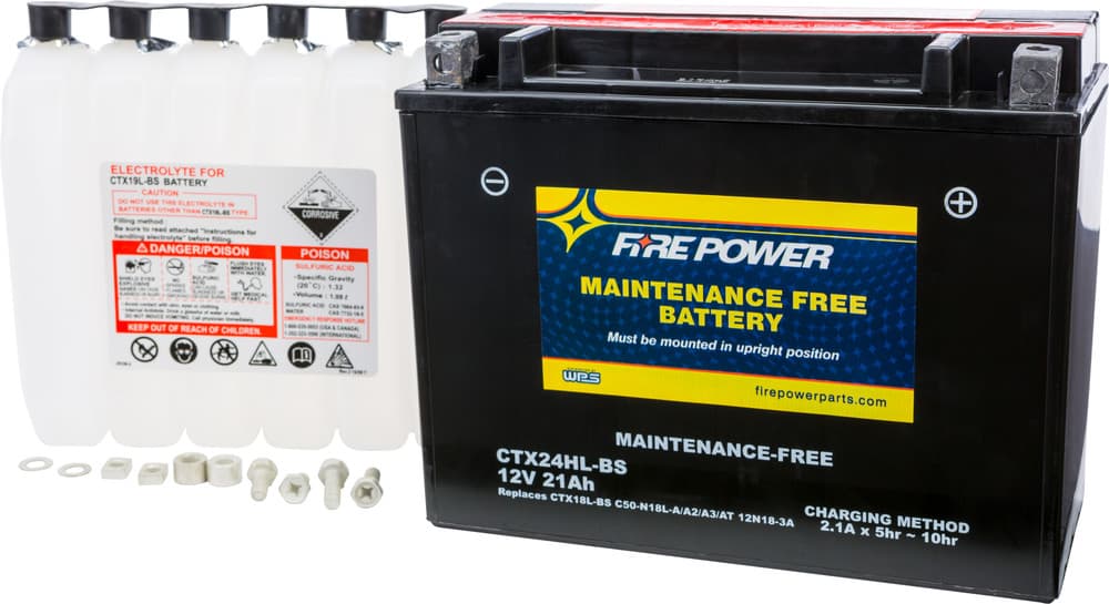 FIRE POWER - CTX24HL-BS - Maintenance Free Sealed Battery