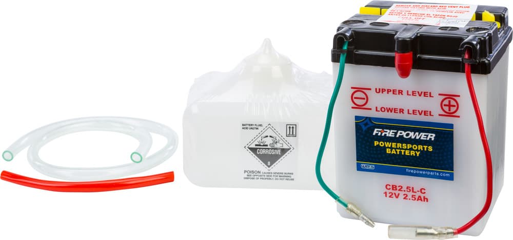 FIRE POWER - CB2.5L-C - 12V Heavy Duty Battery W/Acid Pack