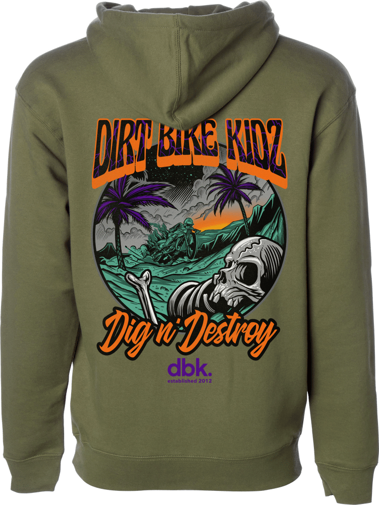 DBK - YH-BONEYARD-GRN-L - Youth Boneyard Hoodie (2026)