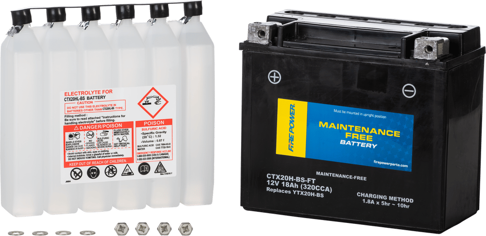 FIRE POWER - CTX20H-BS-FT - Maintenance Free Sealed Battery