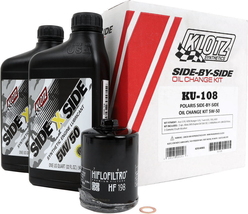 Polaris Sxs 2QT Synthetic Oil Change Kit