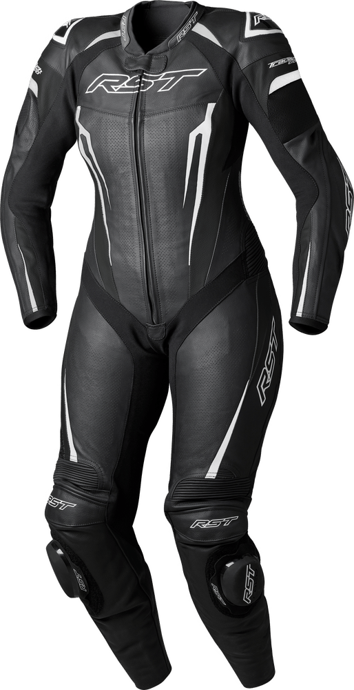RST - 103643WHI-10 - Tractech Evo D3o Ladies Suit Black/White Leather Sm