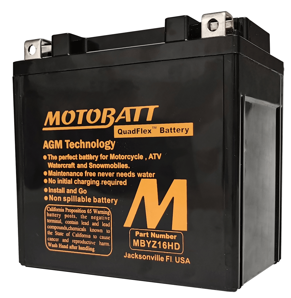 MOTOBATT - MBYZ16HD - Motobatt Quadflex Agm Batteries