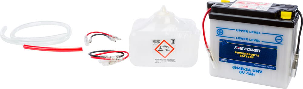 FIRE POWER - 6N4B-2A/UNV - 6V Standard Battery W/Acid Pack