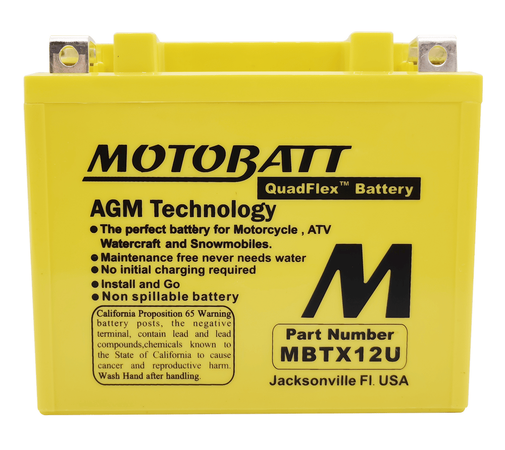 MOTOBATT - MBTX12U - Motobatt Quadflex Agm Batteries