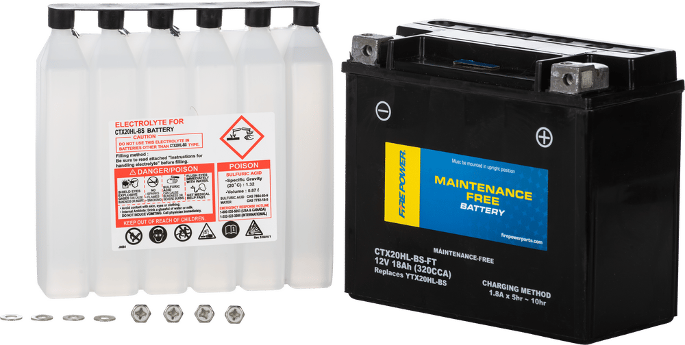 FIRE POWER - CTX20HL-BS-FT - Maintenance Free Sealed Battery