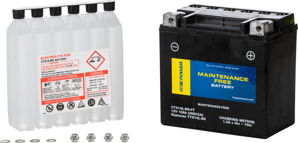 FIRE POWER - CTX14L-BS-FT - Maintenance Free Sealed Battery