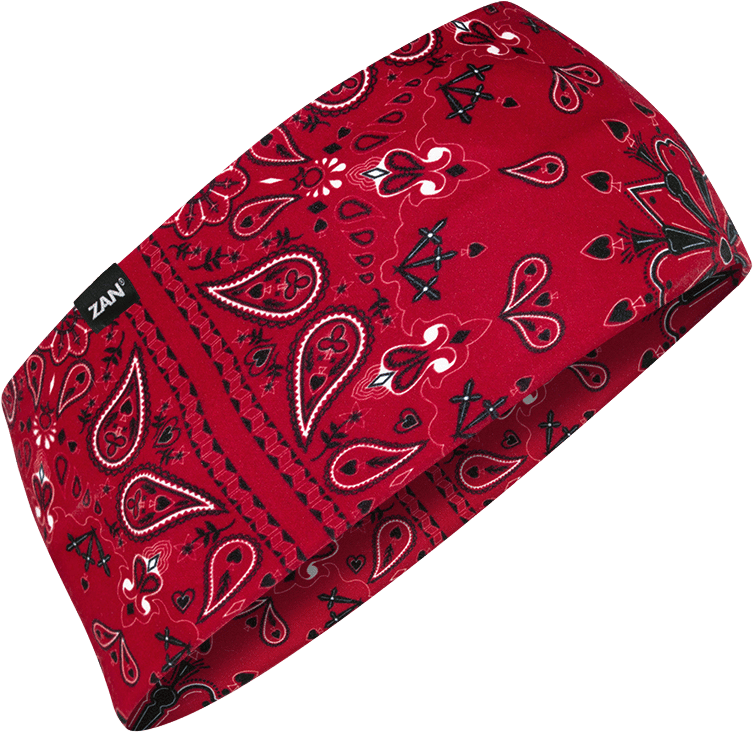Zan Sportflex Headband UPF50+ Red Paisley