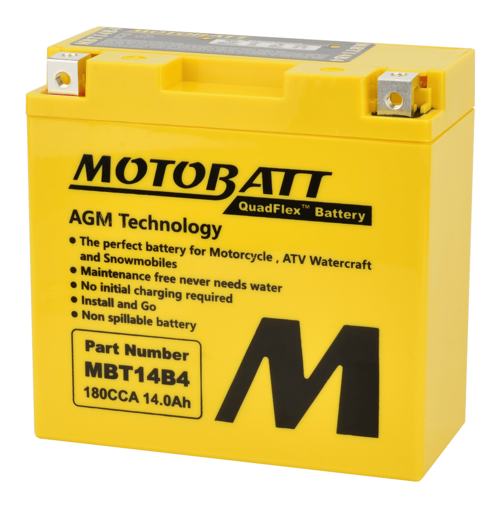 MOTOBATT - MBT14B4 - Motobatt Quadflex Agm Batteries