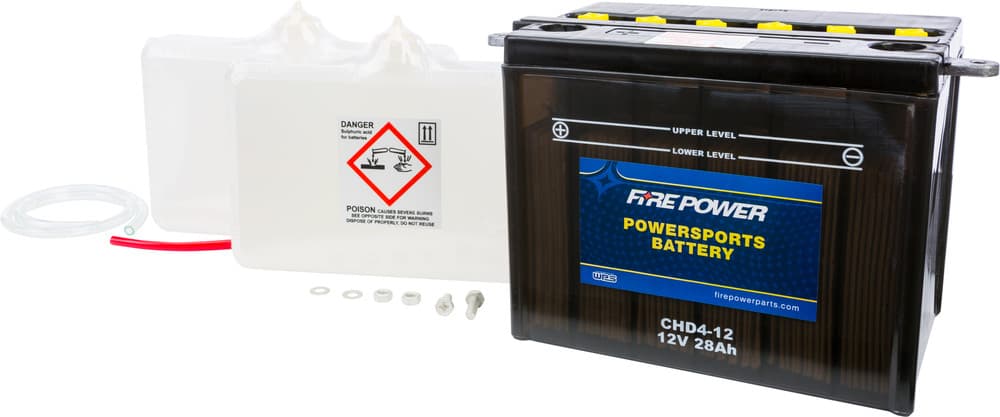 FIRE POWER - CHD4-12 - 12V Standard Battery W/Acid Pack