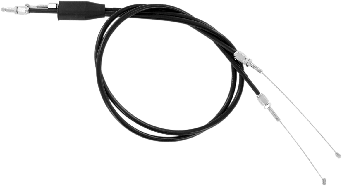Black Vinyl Throttle Push-Pull Cable Set