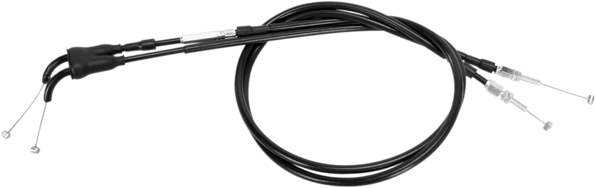 Black Vinyl Throttle Push-Pull Cable Set