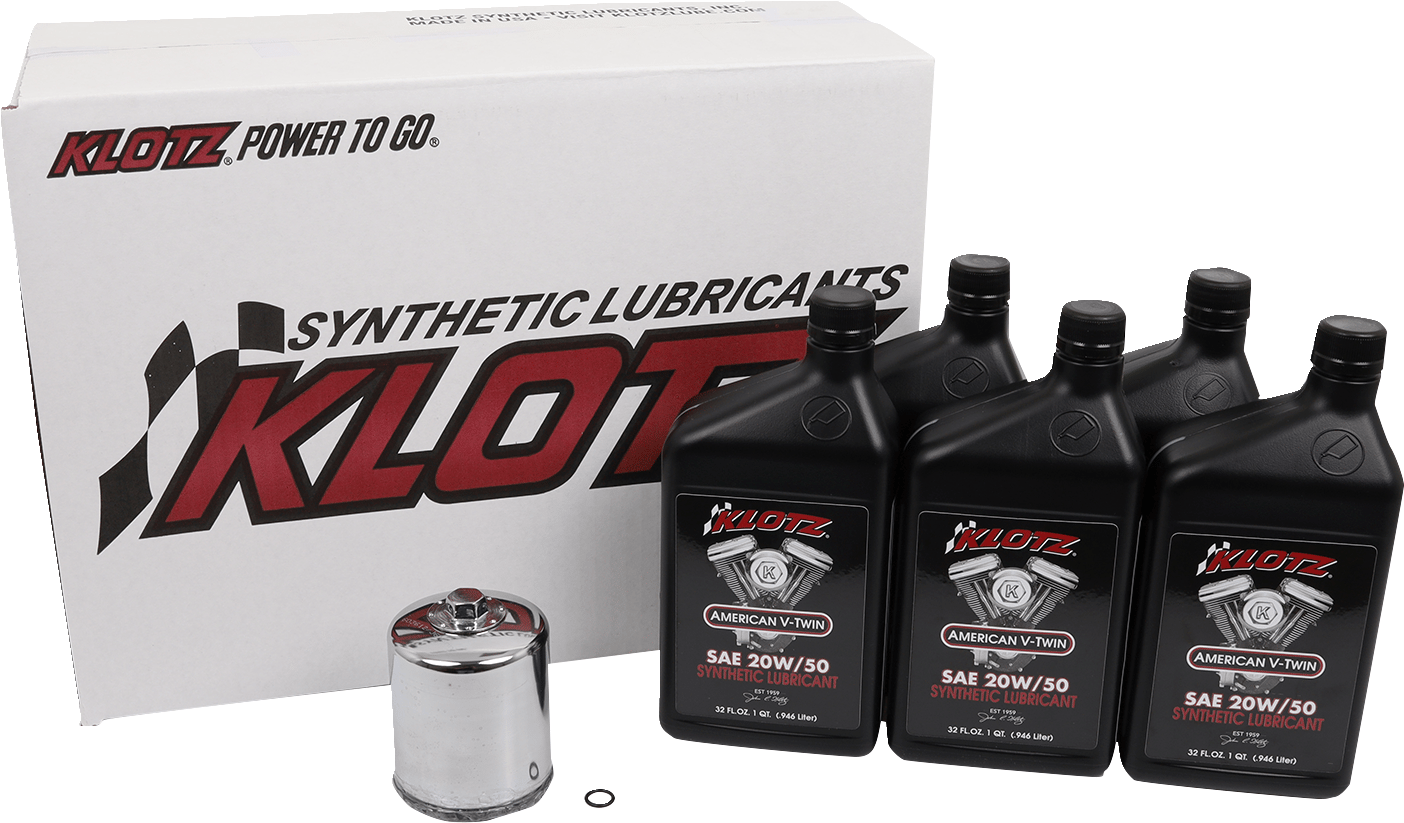 KLOTZ OIL - KH107 - Basic Oil Change Kit - '84-'99 Evolution Big Twin