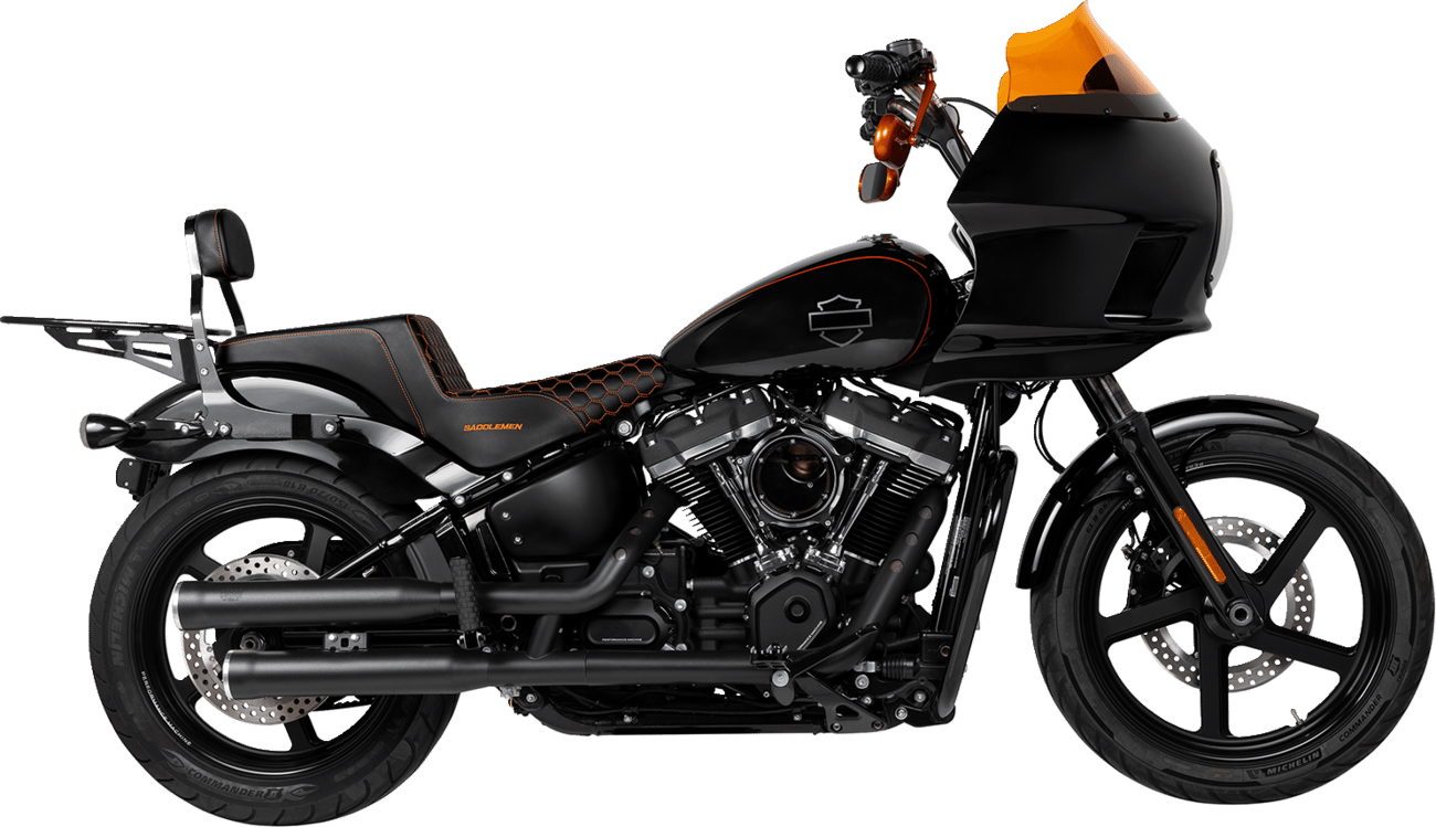 COBRA - 6057B - Rpt Slip-On Mufflers - 3" - Raven Black - M8 Softail