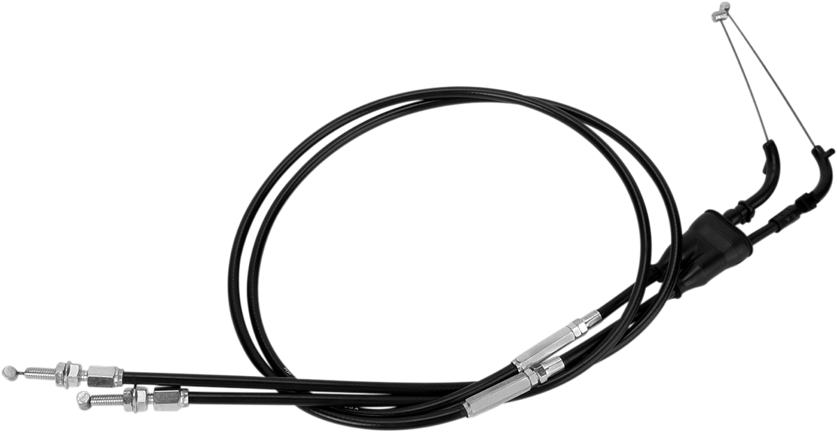 Black Vinyl Throttle Push-Pull Cable Set