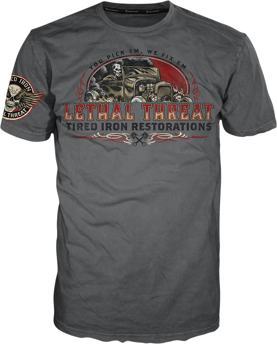 LETHAL THREAT Tired Iron Restorations T-Shirt