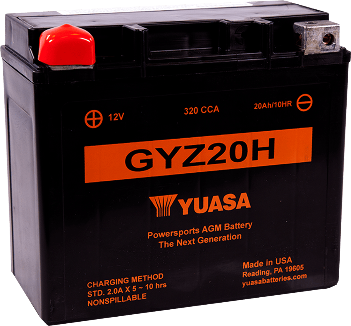 YUASA - YUAM72RGH - Gyz Factory-Activated Agm Maintenance-Free Battery